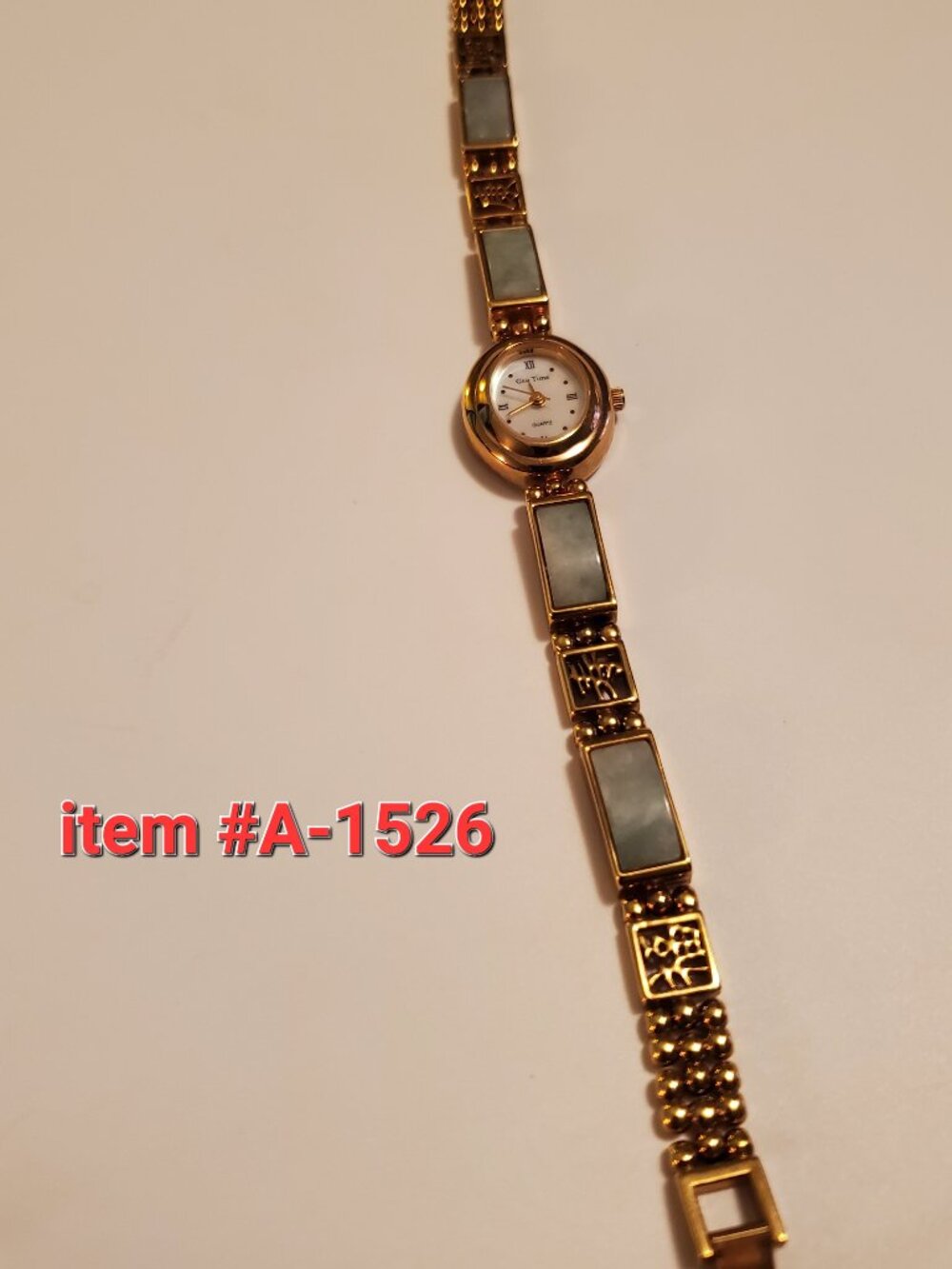 1 Gold Analog Watch, item # A- 1526, wt. 30 grams.